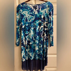 CUPIO~VIBRANT BLUE TUNIC~LG